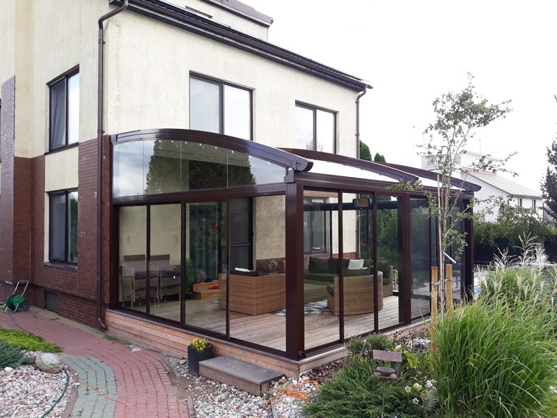 stumdomu stiklu sistema terasa pergola visoje lietuvoje