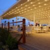 Tradicine pergola apsvietimas namams verslui restoranams