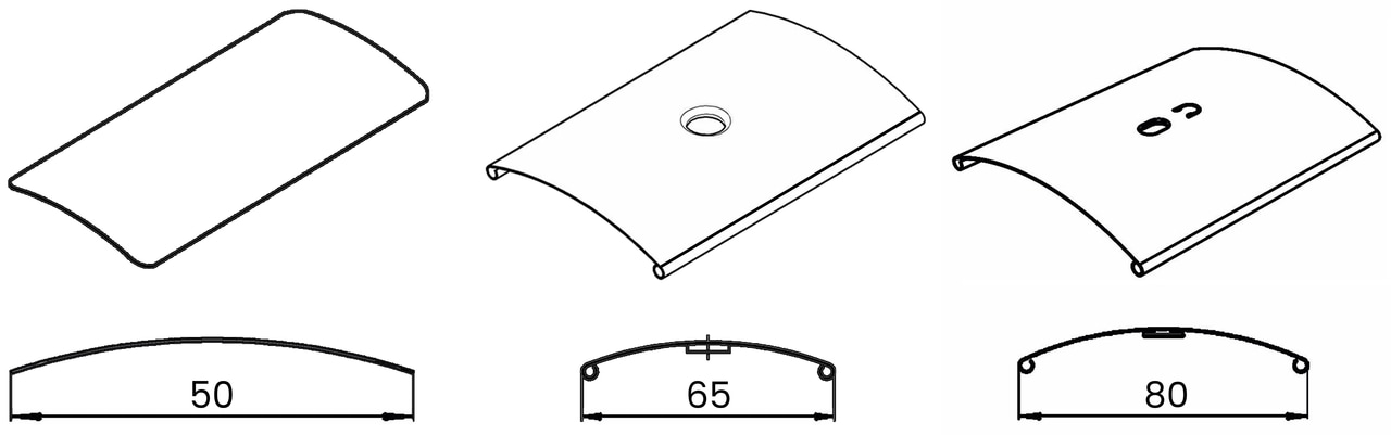 C shape lamellae for blinds