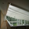 Horizontalios sunshield žaliuzės viduje