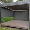 Lauko pergola su šilto atspalvio LED apšvietimu