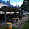 Tentinė pergola kavinės kiemelyje