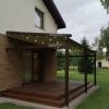 Tentinė terasinė pergola su apšvietimu