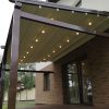 Tentinė pergola terasai su apšvietimu