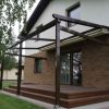 Tentinė pergola terasai atviru stogu