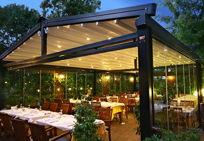 Tradicinė pergola Premium restoranams ir kavinėms