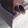 Tradicinės lauko pergolės vandens nubėgimo sistema