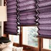 XL plisuotos raštuotos violetinės žaliuzės