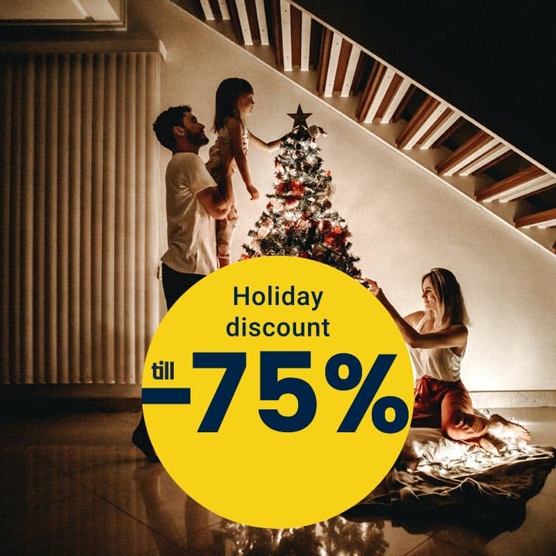 Holiday discounts for roller blinds