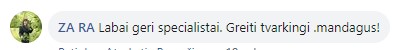 Kliento atsiliepimai apie Lauresta padėka