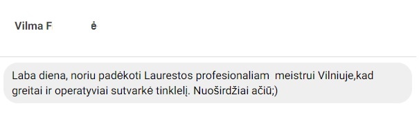 tinklelis nuo uodu lauresta atsiliepimai